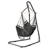 Gardeon Hammock Hanging Chair with Steel Stand - Side View