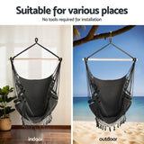 Gardeon Hammock Hanging Chair with Steel Stand - Top-Down View