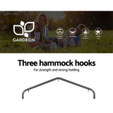 Gardeon Outdoor Hammock Chair with Stand Tassel Hanging Rope Hammocks Grey - Top-Down View