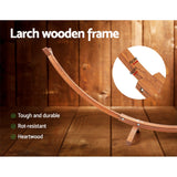 Gardeon Hammock Bed Outdoor Camping Timber Hammock Wooden Stand - 45-Degree Angle