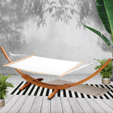 Gardeon Hammock Bed Outdoor Camping Garden Timber Hammock with Stand - Close-Up Angle