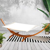 Gardeon Hammock Bed Outdoor Camping Garden Timber Hammock with Stand - Low Angle
