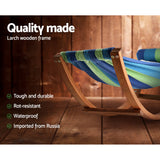 Gardeon Hammock Bed Outdoor Camping Kids Timber Hammock Rocking - Top-Down View