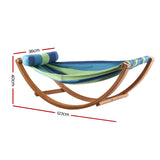 Gardeon Hammock Bed Outdoor Camping Kids Timber Hammock Rocking - Front View