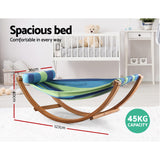 Gardeon Hammock Bed Outdoor Camping Kids Timber Hammock Rocking - Rear View
