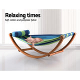 Gardeon Hammock Bed Outdoor Camping Kids Timber Hammock Rocking - Close-Up Angle