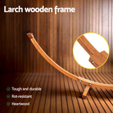 Gardeon Hammock Bed Stand Larch Wood 315cm Length - Top-Down View