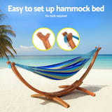 Gardeon Hammock Bed Stand Larch Wood 315cm Length - 45-Degree Angle