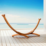 Gardeon Hammock Bed Stand Larch Wood 315cm Length - Close-Up Angle