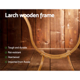 Gardeon Hammock Chair Timber Outdoor Furniture Camping with Wooden Stand - Top-Down View