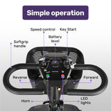 EQUIPMED FreeLite+ Mid-Sized Foldable Electric Mobility Scooter, Lithium Battery, Long Range and Easy Charging, Grey - Side View