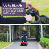 EQUIPMED FreeLite+ Mid-Sized Foldable Electric Mobility Scooter, Lithium Battery, Long Range and Easy Charging, Red - Extra Image