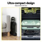 Giantz Folding Trolley Portable Hand Truck Lightweight Travel Luggage Black - Top-Down View