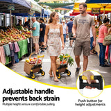 Giantz Folding Trolley Portable Hand Truck Lightweight Travel Luggage Silver - Rear View