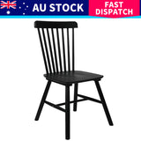 Levede 6x Dining Chairs Kitchen Winsor Black-2006732719299629064