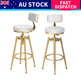 Levede 4x Bar Stools Swivel Kitchen Bar Chair White - Low Angle