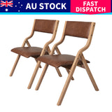 Levede 8x Dining Chairs Foldable PU Tan-2018816930617626632