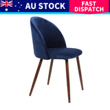 Levede 4x Dining Chairs Seat French Navy - Low Angle