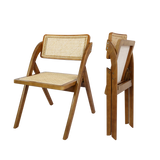 Levede 4X Foldable Rattan Dining Chairs - Low Angle