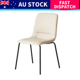 Levede Stackable Dining Chairs Kitchen Beige Set of 8 - Low Angle