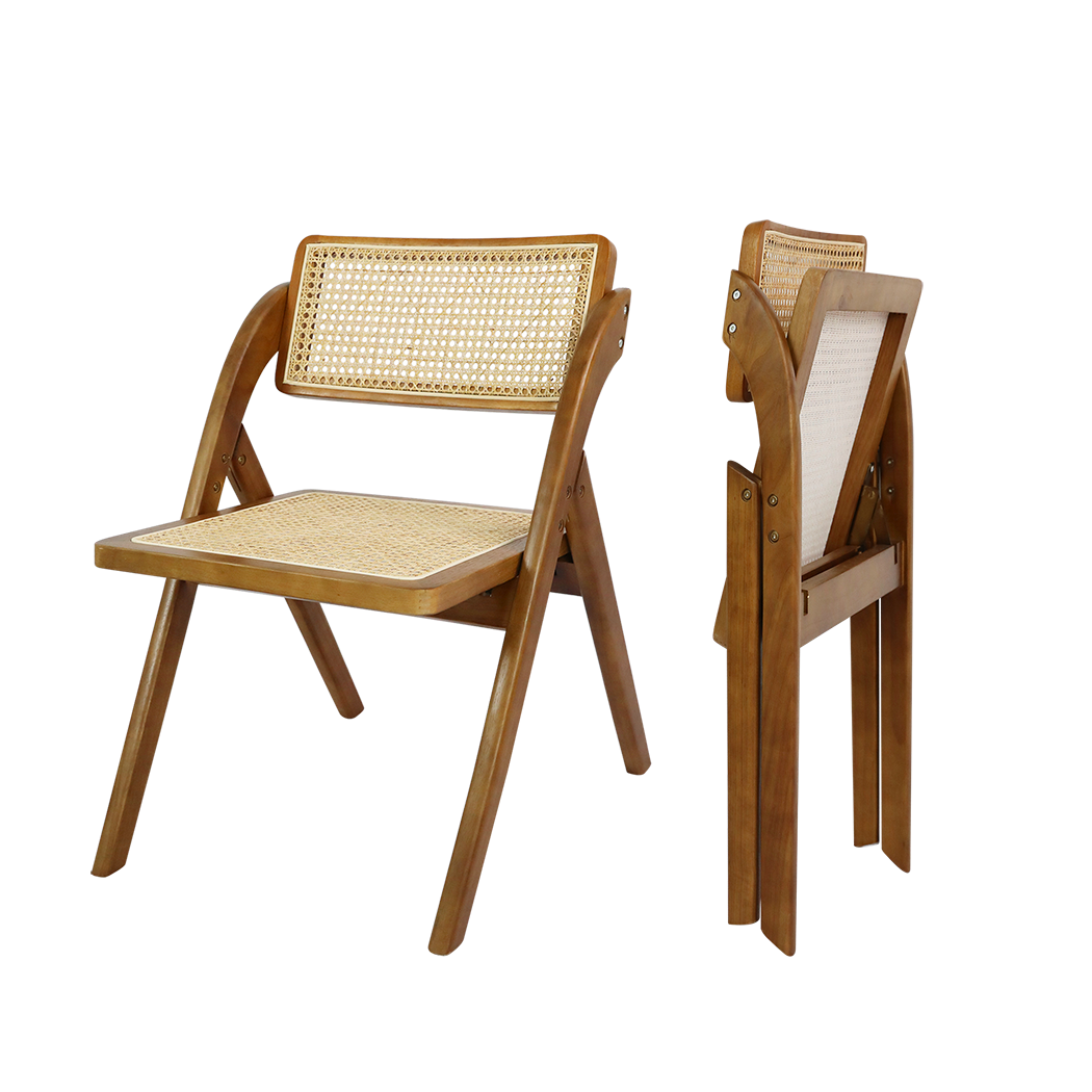 Levede 8X Foldable Rattan Dining Chairs-2006732727235252232