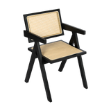 Levede 4x Black Wicker Armchair Dining Chair-2018816912166883336