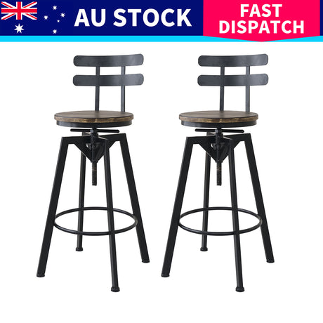 Levede 4x Bar Stool Industrial Adjustable-2006732718183944201