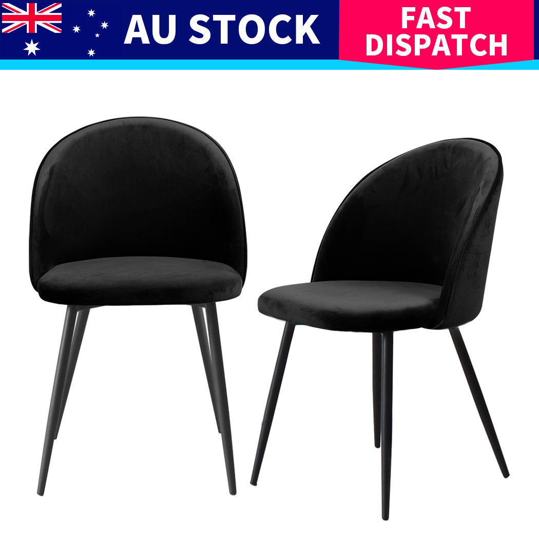 Levede 4x Dining Chairs Kitchen Cafe Black-2006732720193015816