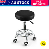 4x Levede Swivel Salon Barstool Hairdressing - Close-Up Angle