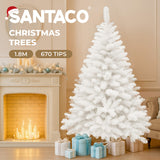 Santaco 1.8M 670 Tips White Christmas Tree - 45-Degree Angle