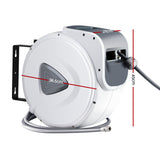 GIANTZ 10m Automatic Retractable Air Hose Reel with 180° Swivel Mount for Garage and Workshop - Front View