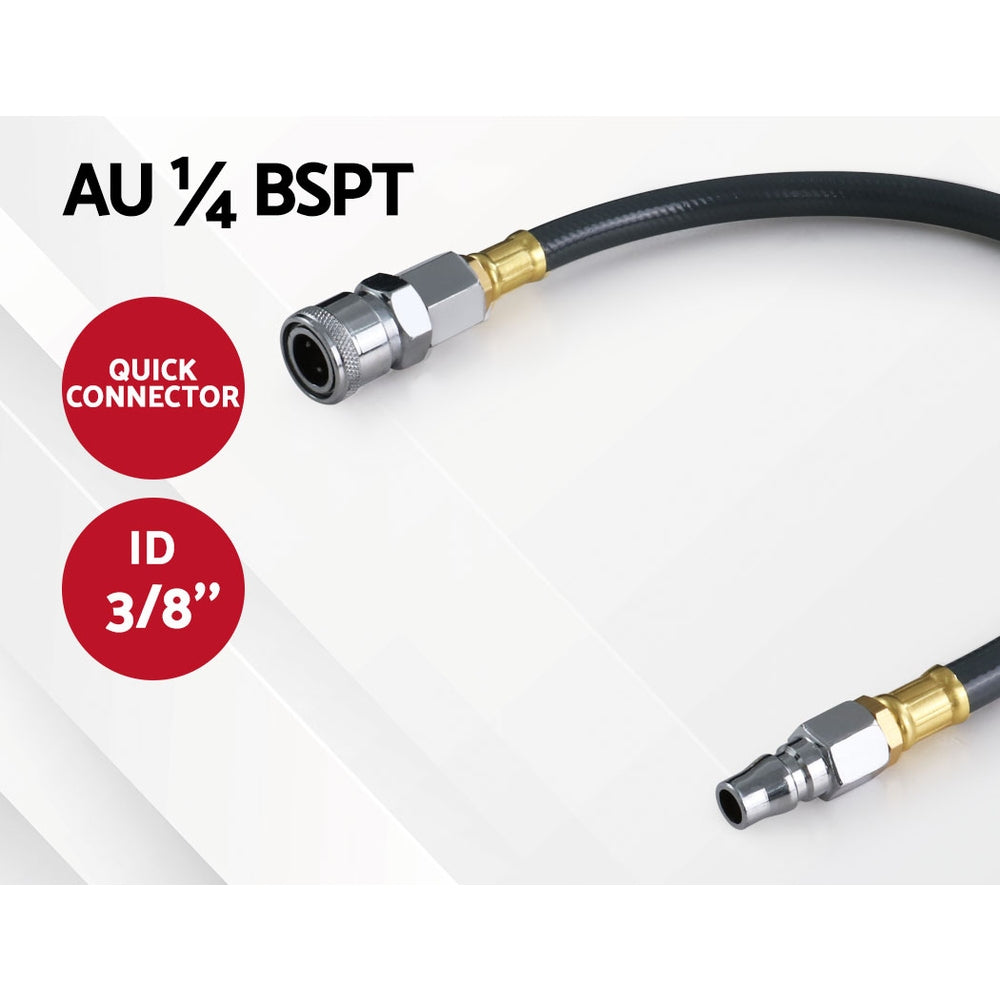 20m Automatic Wall-Mounted Air Hose Reel with 180° Swivel and Self-Layering Mechanism