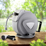 Water Hose Reel 10M Retractable Auto Rewind Garden Spray Gun - Low Angle