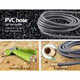 Water Hose Reel 20M Retractable Auto Rewind Garden Brass Spray Gun - Close-Up Angle