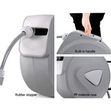 Water Hose Reel 20M Retractable Auto Rewind Spray Gun Garden - Rear View