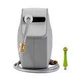 Water Hose Reel 30M Retractable Garden Auto Rewind Brass Spray Gun - Side View