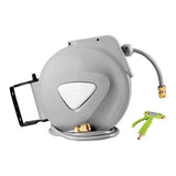 Water Hose Reel 30M Retractable Garden Auto Rewind Brass Spray Gun - Top-Down View