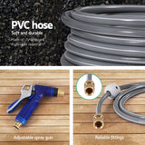 Green Fingers 30M Water Hose Reel Retractable Auto Rewind Wall Mount Garden Spray Gun - Rear View