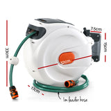 Greenfingers Water Hose Reel 10M Retractable Garden Spray Gun AutoRewind - Front View
