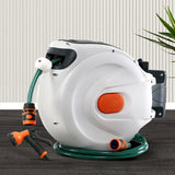 Greenfingers Retractable Hose Reel 30M Garden Water Spray Gun Auto Rewind - Close-Up Angle