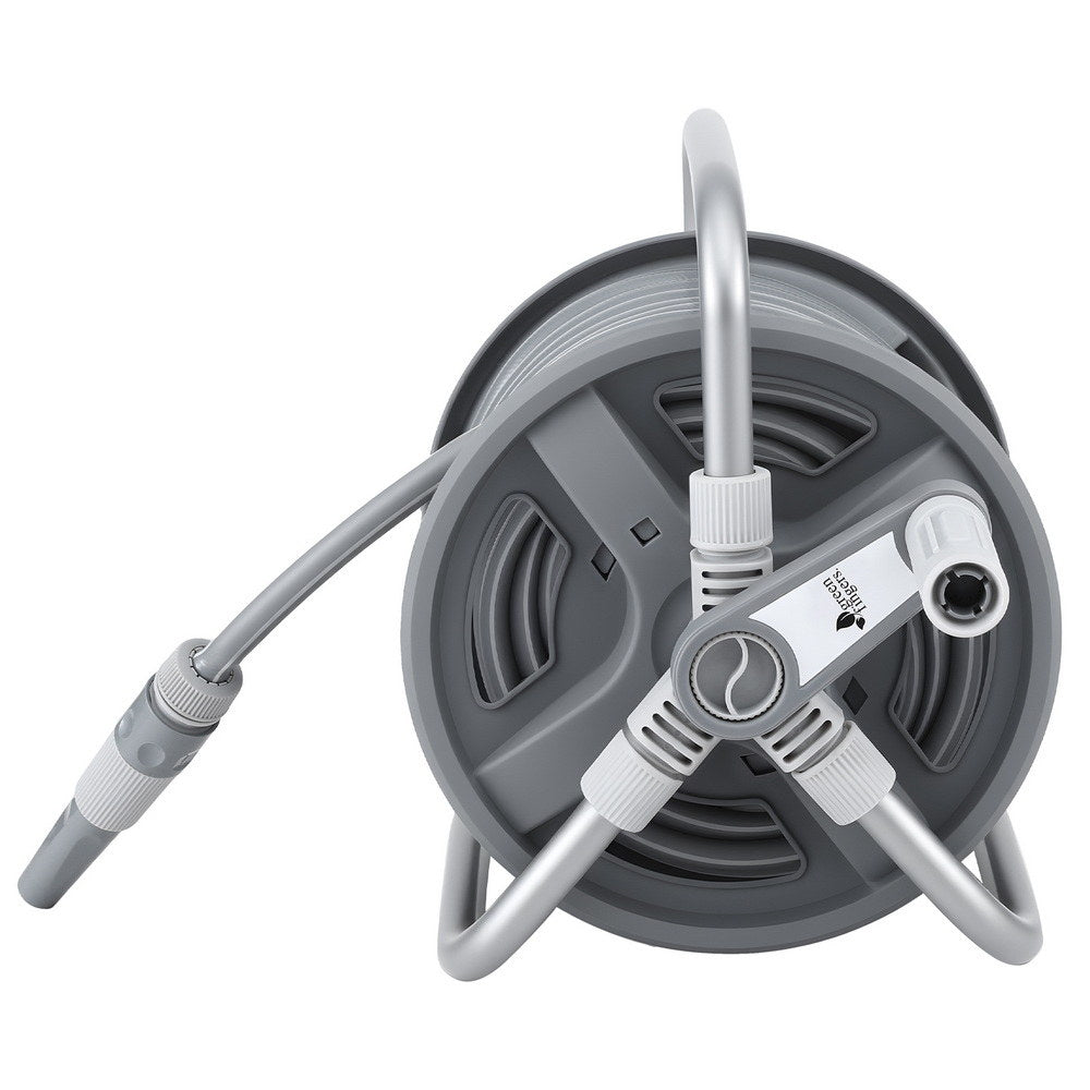 Green Fingers 20m Retractable Garden Hose Reel Heavy Duty 1/2" Hose Auto Rewind