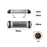Vevare Electric Strip Infrared Heater Radiant 1500W Remote