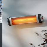 Vevare Electric Strip Infrared Heater Radiant 2500W Remote - Top-Down View