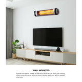 Vevare Electric Strip Infrared Heater Radiant 2PCS 2500W