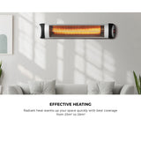 Vevare Electric Strip Infrared Heater Radiant 2PCS 2500W - Rear View