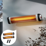Vevare Electric Strip Infrared Heater Radiant 2x 3000W Remote - Low Angle