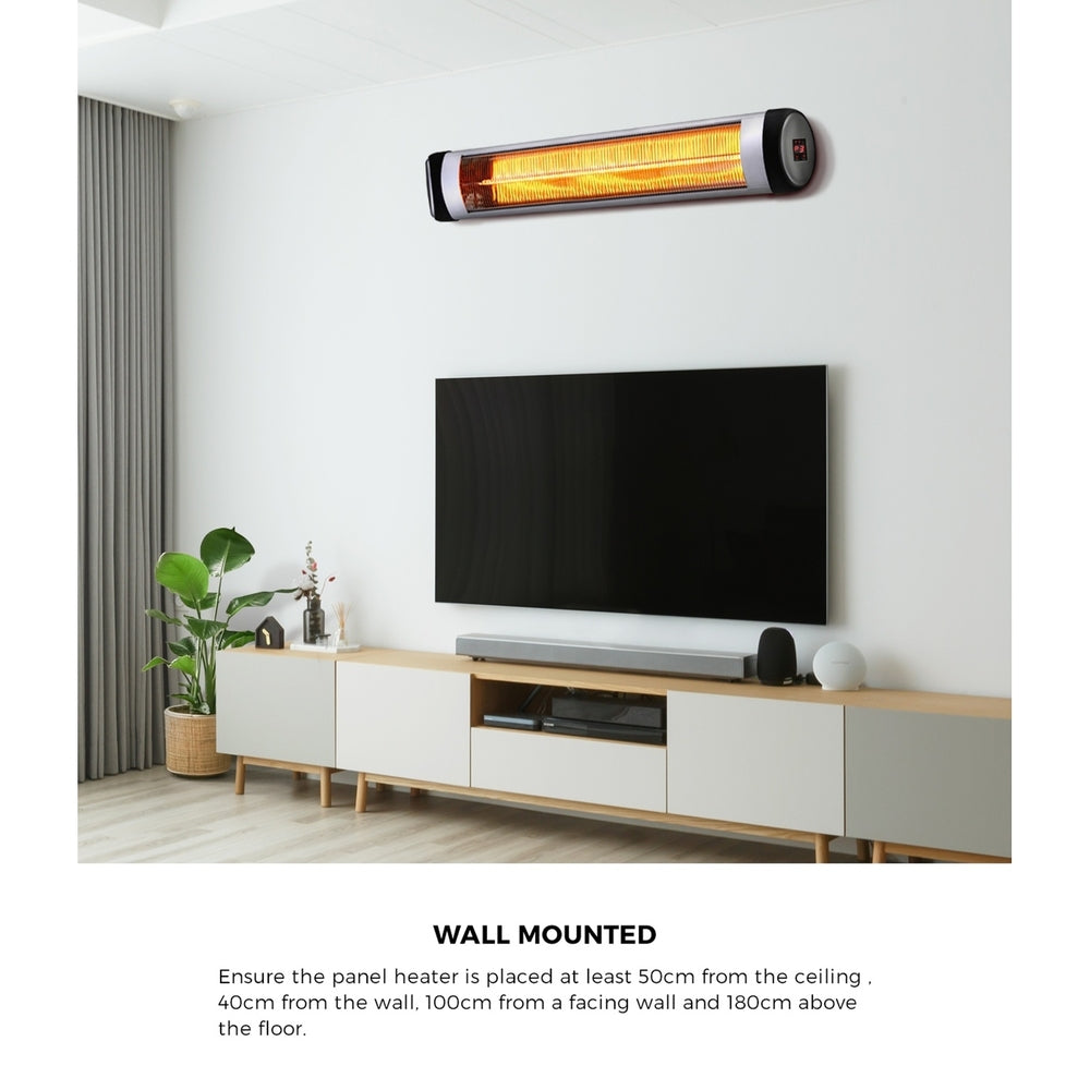 Vevare Electric Strip Infrared Heater Radiant 2x 3000W Remote