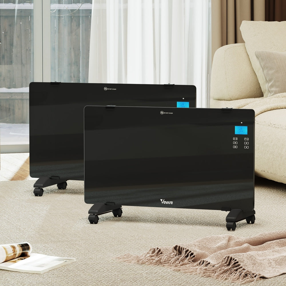 Vevare Electric Glass Panel Heater 2PCS 2000W Wall Mounted