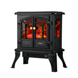 Vevare Electric Fireplace Heater Freestanding 3D Flame Effect 2000W - Close-Up Angle