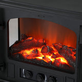 Vevare Electric Fireplace Heater Freestanding 3D Flame Effect 2000W - 45-Degree Angle